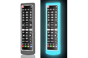 WUZUN Juego de 2 Fundas Protectoras de Silicona para LG AKB75095307 AKB75095308 AKB74915305 Control Remoto, Anti-perdida para Mando a Distancia LG Smart TV (Resplandor Azul + Negro)