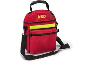 Jipemtra First Aid Bag AED Medical Bag 1st Aid Bag Empty Rescue Defibrillator Bag First Responder Outdoor Bag for Emergency Critical Healthcare Protection (Bag Only) (Red)
