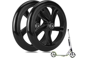 ALUSCOTA 200mm Scooter Rollen - 2 Stück City Scooter Ersatzräder Mit ABEC9 Kugellager - Cityroller Reifen für Hudora Apollo KESSER City-Roller