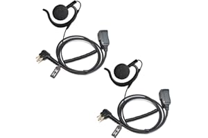 UAYESOK Radiotelefon słuchawki policyjne radiowe słuchawki douszne do Motorola Walkie Talkie z mikrofonem 2 piny, krótkofalówka w kształcie G zestaw słuchawkowy i PTT do Motorola CP040 DP1400 XT420