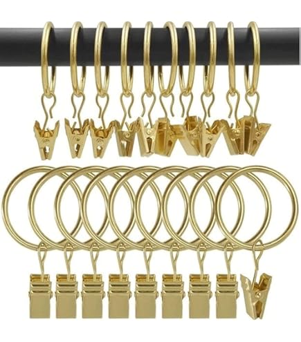 Asta Per Tende Umbra Ringlet - 1 Pollice Con Staffe | Acciaio Inossidabile Oro - Foto 8