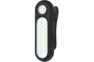 Yaklim Clip On Flashlight, Rechargeable Running Lights for Runners Portable Hands Free Flashlight for Walking Dog, Safety Light for Walking at Night, LED Work Light Warning Flashing Camping