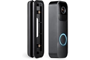 Wasserstein Poziomy regulowany kąt montażu i płyta ścienna kompatybilna z dzwonkiem Blink Video (czarny) – regulacja 35° do 55°