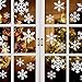 Produktbild Shanke 6 seiten 193pcs fensterbilder weihnachten Fensterdeko Schneeflocken mit weißen Punkten-Statisch Haftende Aufkleber