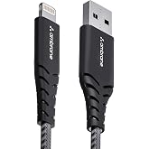 Ambrane USB To Lightning 3A Fast Charging Braided Lightning Cable Compatible For iPhone 14,13, 12,11, X, 8, 7, 6, 5, Ipad, Ma