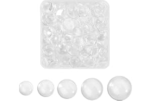 BEEFLYING 150 Pieza Cabujones de Vidrio Cabujones de Cúpula de Vidrio Transparente Cabujones de Vidrio Transparente con Parte Posterior Plana Transparente para Camafeo Colgante de Fotos