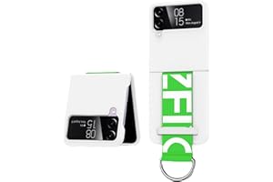 WTUGJEP Funda con para Samsung Galaxy Z Flip 4 con Anillo, funda plegable para teléfono celular Galaxy Z Flip 4, con Correa de policarbonato en Acabado Mate, Resistente, Resistente los Golpes - Blanco