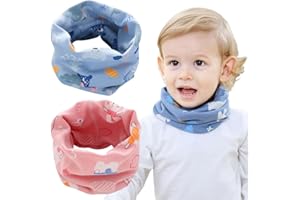 BCBF 2 Piezas Niños Calentador Cuello Bufandas De Algodón, Para El Otoño Y El Invierno, Bufanda, Cuello Caliente Para Niña Y Niño