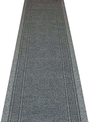 MADE TO MEASURE CARPET RUNNER - Aztec Grey - Long Hall &amp; Stair Carpet Runner