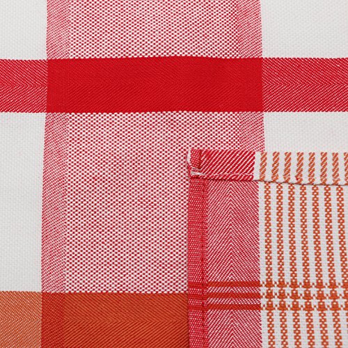 ZOLLNER® 4er-Set Geschirrtücher / Trockentuch / Küchentücher rot-kariert 50×70 cm aus 100% Baumwolle, in weiteren Farben erhältlich, vom Hotelwäschespezialisten, Serie „Karoline“ - 5