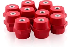 KLK ELECTRO MATERIALES KLK Aislador en fibra de vidrio-poliéster. Aisladores de alta resistencia mecánica y elevadas características eléctricas. Altura 35mm Métrica 8x10 (Caja 10 unidades)