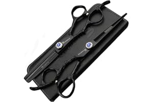 AXEMOORE 6 pouces coiffeur à main gauche, tondeuse à cheveux professionnelle japonaise, ciseaux, coupe de cheveux mince, multicolore en option (6 pouces 2 pièces-A)