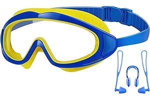 BOUTIKS® Maschera da Nuoto per Bambini, Occhialini da Nuoto, Occhialini da Sub per Bambini Maschera Subacquea con Tappi per le Orecchie e Clip per il Naso Inclusi per Bambini 4-12 Anni