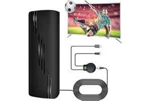 YATIME Digital TV Aerial Antenna with Amplifier - 1200+ Miles Range Indoor/Outdoor HD Antenna for Smart Television - Support 8K 4K 1080p with 36ft Coax Cable