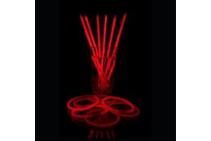 UV FLOOR UVFLOOR UV FLOOR - Lot De 100 Bracelets Fluo Lumineux + 100 Connecteurs - Qualité Premium - Accessoire Lumineux - Fluorescent - Fête - Déguisement - Rouge Néon