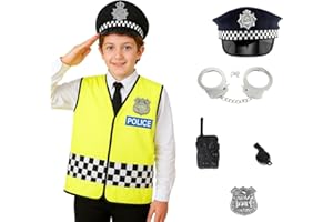 Matissa & Dad Children's Police Officer Role Play Costume and accessory Set Kids Boys Girls