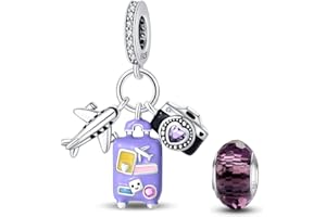 HappyStar ciondolo a forma di lucciola in Collezione animali charm argento 925, Charm quadrifoglio bead charm da donna, Compatibile con i bracciali e le collane europee