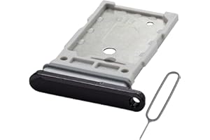 MMOBIEL Dual-SIM- Kartenhalter Kompatibel mit Samsung Galaxy S23 / S23 Plus - SIM-Tray - SIM-Kartensteckplatz - SIM-Kartenhalter Ersatz - inkl. SIM-Nadel und Wasserdichtem Gummiring - Schwarz