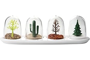 QUALY Salt and Pepper Shakers Set with Holder, Spice Shaker Set, Salt and Pepper Shakers, Salt and Pepper Shakers Set 4pcs, Spice Shaker for Kitchen, Kitchen Go Spice Shaker Set