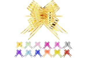 EMAGEREN 12pcs Lazos Regalo Grande Lazos de Cinta de Regalo de Pascua Lazos para Regalos Faciles Lazo de Tirar Lazos Grandes para Decorar Regalo Pascua Cumpleaño Coche Boda Fiesta Día de San Valentín