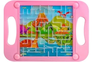JAWSEU Maze Puzzle Toys - Maze Puzzle Educational Board Game, Balance Labyrinth Ball Toys Portable Decompression Educational Toy Game for Kids and Adults