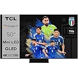 TCL 50QM8B TV Mini LED 50”, Pannello QLED 144Hz, 4K HDR Premium 1300nit, Google TV (Dolby Vision IQ - Atmos, Audio Onkyo, Com