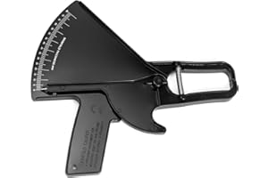 QWORK® Misura di Grasso Corporeo, 0-80mm Adipometro per Misurare la Percentuale di Grasso Corporeo