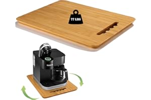 Kssiaz Coulissant pour Machine de Cuisine, Plateau Coulissant pour Appareils de Cuisine Rotation à 360 Degrés, Support Electromenager Cuisine pour Cafetière, Friteuse, Machine à Pain - 12" W x 16" D