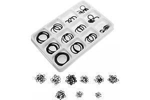 LORD C O Rings Set 50pc Rubber Ring 12 Assorted Seal Washers Tap Gasket Kit Washer Seals Spacers For Mixer Taps Hozelock Hydraulic Plumbing Garage Sealing Universal Diy Sink Auto Quick Repair (50)