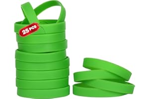 THXIY 100PCS Blank Silicone Wristbands Elastic Universal Bracelets Rubber Wholesale Bracelet bands bulk