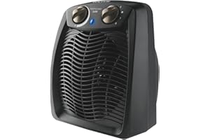 Taurus Tropicano 2400 - Radiateur soufflant 2400W, 3 positions froid/Chaud, Surface jusqu'à 24m2, Thermostat réglable, Fonction ventilateur, Témoin lumineux de fonctionnement, Noir