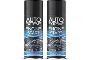 HITLINEUK 2 x Quick Engine Start Spray 250ml – Petrol & Diesel Easy Start for Cars, Vans, Trucks, Lawnmowers, Tractors – Cold Start Aid