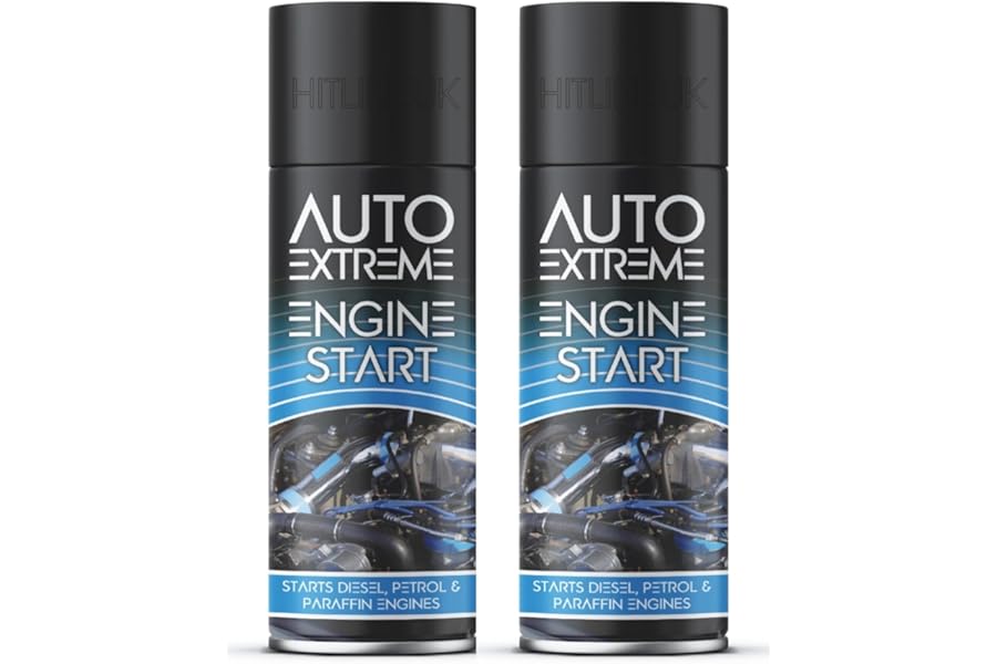 2 x Quick Engine Start Spray 250ml – Petrol & Diesel Easy Start for Cars, Vans, Trucks, Lawnmowers, Tractors – Cold Start Aid