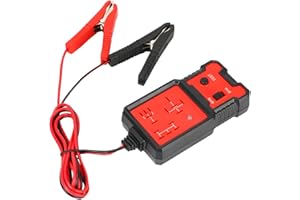 CGEAMDY Testeur de Relais Électronique Automobile 12V, Outil Test Testeur Relais pour Batterie, Auto Relais Outil de Diagnostic, Voiture Batterie Checker avec Clips, Résistant Chaleur Portable