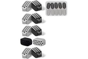 MOVYEE 10 Pièces Muscler Machoire,Gomme Machoire Musculation,Jawline Trainer,pour Hommes Femmes,Renforcer et Resserrer Mâchoire et Cou (Noir+Gris)