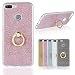 Produktbild Everainy Kompatibel für Huawei Honor 9 Lite Hülle Silikon Bumper Gummi Neu Cover mit Ring 360 Grad Ständer Hüllen für Huawei Honor 9 Lite Handyhülle Stoßfest TPU Stoßstange Schutzhülle (Rot)