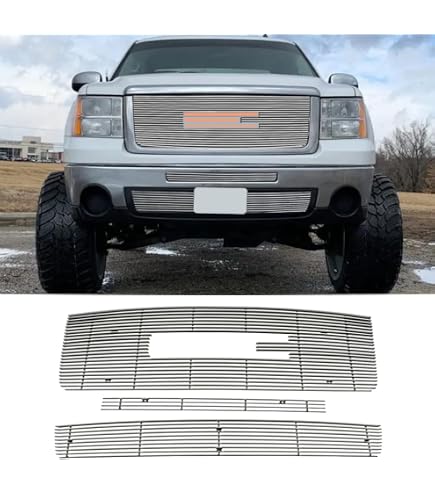 Honeycomb Front Upper Grille Chrome Fit For 2011-2014 GMC Sierra 2500 HD 3500 HD