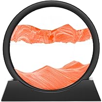 Tableau Sable Rotatif 3D Wai Danie - Décoration Fluide, 7 Pouces, Base Bois, Paysage Marin