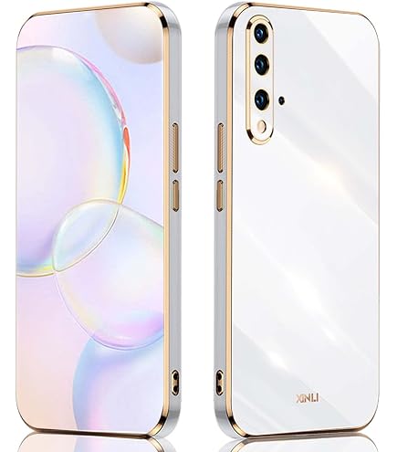 Topme Silikonhülle Für Huawei Nova 5T / Honor 20 – Mit Goldrand & Rundumschutz