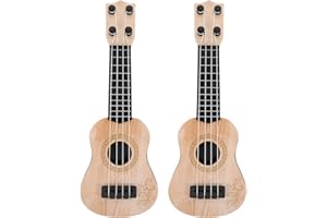 TOYANDONA 2Pcs Kinderspielzeug Gitarre Kinder Ukulele Spielzeug Für Kinder Im Alter Von 3-9 Jahren Kinderinstrumente Kleinkinder Musikspielzeug Kinder Spielen Gitarre