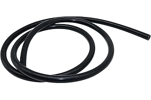 iMeistek Flexibler Silikonschlauch, Innendurchmesser 3mm, Außendurchmesser 7mm, 1,5M Schwarzer Silikonschlauch für Pumpen und Luftschläuche