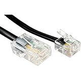 rhinocables RJ11 to RJ45 High-Speed Ethernet Patch Network Cable Lead — Ideal for ADSL, Modem, Data, Telephone, Media (2m, Bl