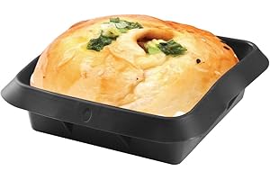 Belmalia Bandeja para Hornear | Molde para Lasaña | Cacerola de Silicona | Antiadherente | 20 x 20 | Negro