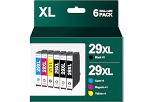HALLOLUX Multipack 29XL Cartouches d'encre Compatible pour Epson 29 29 XL pour XP-255 XP-445 XP-235 XP-345 XP-335 XP-342 XP-435 XP-452 XP-245 XP-355 XP-352 XP-257 （3 Noir, 1 Cyan, 1 Magenta, 1 Jaune）
