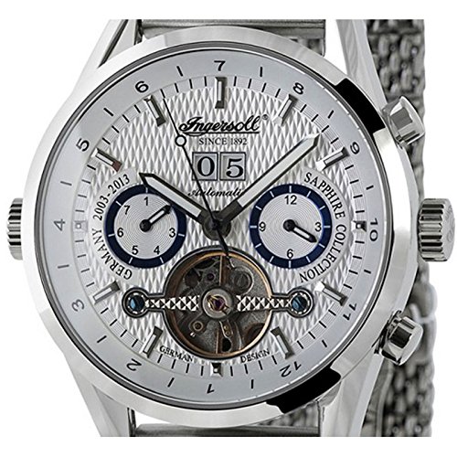 Ingersoll Herren-Armbanduhr XL Brandenburger Gate Chronograph Automatik Edelstahl IN1310SLMB – Bild 3