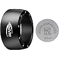 IKAPE Magnetic Dosing Funnel Set, 58MM Espresso Dosing Ring & Puck Screen Kit Compatible with 58MM Bottomless Portafilter - with 10 Small Magnet (Black)