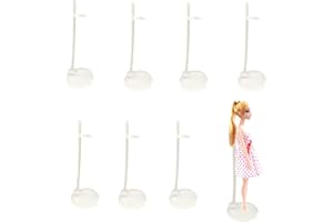 ZAHD 8 pezzi Modello Bambola Display Stand Supporto Porta Barbie Supporto per Bambola di Plastica Adatto Stand per Bambole Supporto per Piedistallo Per Barbie Bambola,Bambole Espositori per Bambini