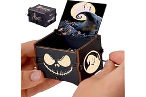 Evelure Christmas Carillon a manovella Carillon in Legno Intagliato Regali Musicali per i Fan