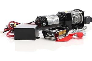 XPOtool Treuil électrique - 1,5 CV / 12 V - Traction jusqu’à 1587 kg - Hauteur de levage max. 10 m - Cabestan à câble 10,5 m commande à une main - Outil Levage