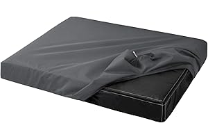 tierlando® Quick-Cover Oscar Basic Matratzenschoner für Hundebett und Hundematratze aus Polyester – rechteckiger, waschbarer Spannbettlakenbezug Größe: 100x80cm | Farbe: 02 Graphit
